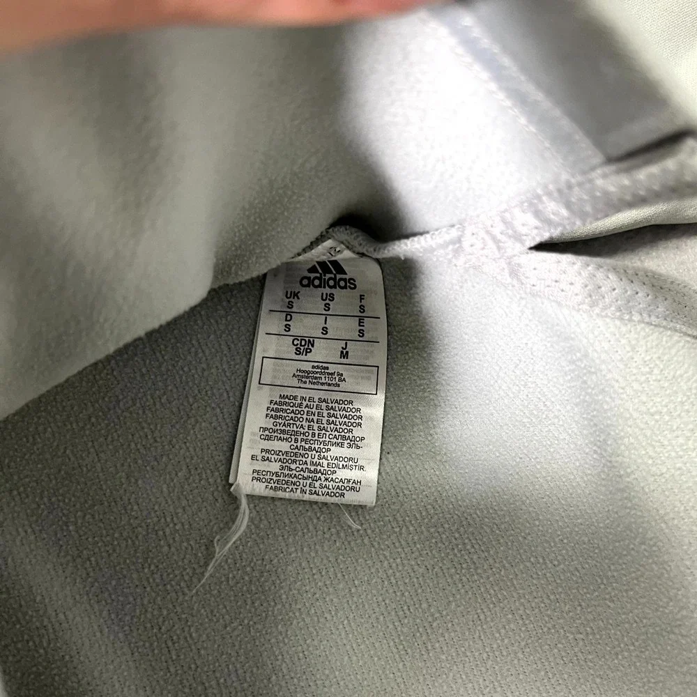 Adidas Shirt‎ Mens Small Gray Quarter Zip Long Sleeve Performance High Low Hem